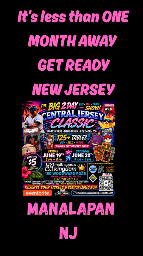 new jersey pokemon card show Old Bridge, NJ sports card and pokemon show