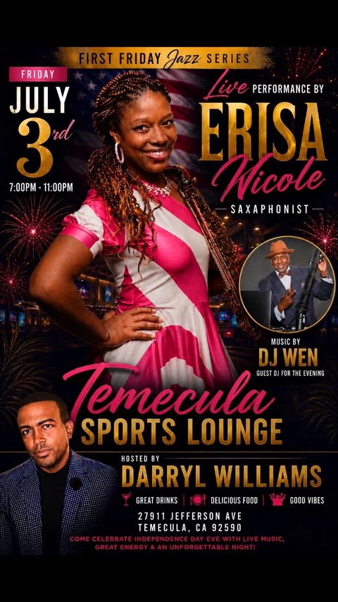 ✨ FIRST FRIDAY JAZZ SERIES - Erisa Nicole Live Tickets, Friday